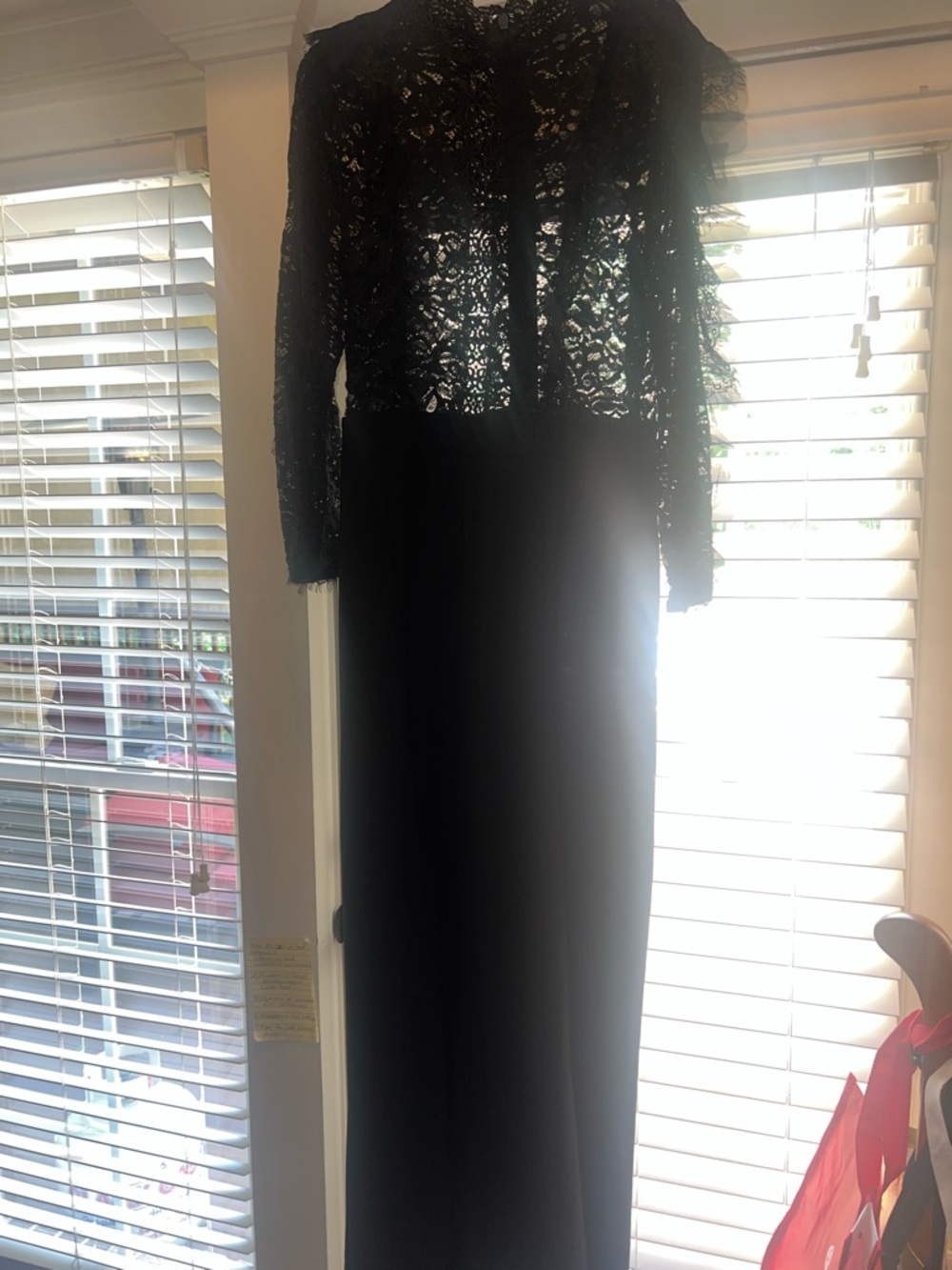 Fashion Nova Black Lace Long Sleeve Jumpsuit - Picture 2 of 3